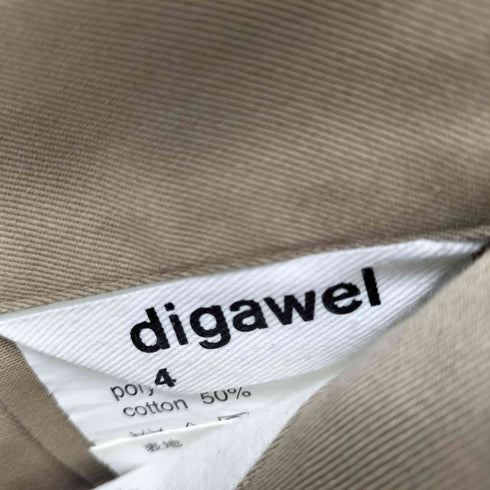 ディガウェルフォー DIGAWEL 4 ノータックテーパードスラックス メンズ JPN:1