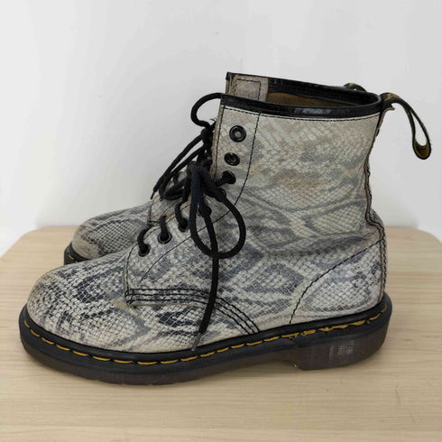ドクターマーチン Dr.Martens England製 8ホール パイソン柄 ハイカットブーツ メンズ