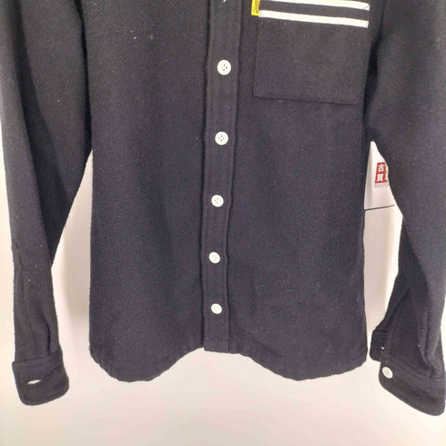 サニーサイダー SUNNY SIDER ロゴタブ ウール L/S シャツ メンズ import:M
