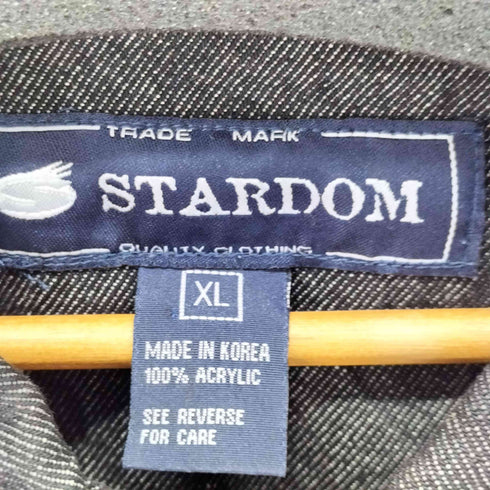 STARDOM デニムスウェット切替ジャケット メンズ import:XL