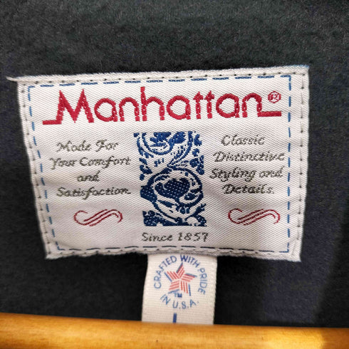 マンハッタン Manhattan 90S USA製 襟コーデュロイ ウールジャケット カバーオール メンズ import:L