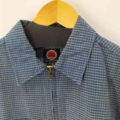 ラッキーストライク LUCKY STRIKE 90S フロントポケット チェックコットンジャケット メンズ import:M