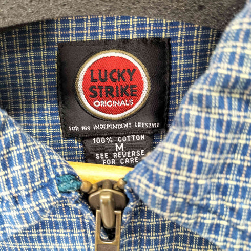 ラッキーストライク LUCKY STRIKE 90S フロントポケット チェックコットンジャケット メンズ import:M