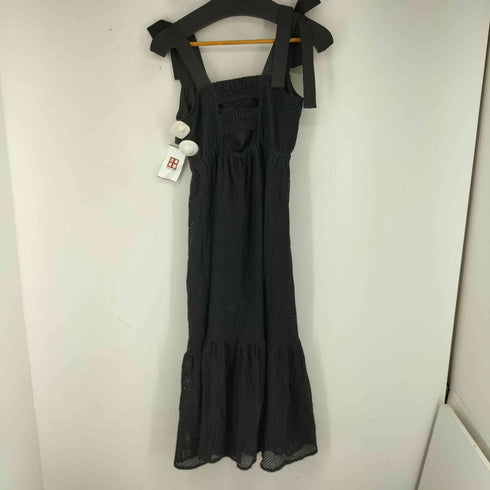 ナチュラルビューティーベーシック NATURAL BEAUTY BASIC メッシュレースショルダーリボンワンピース レディース JPN:M