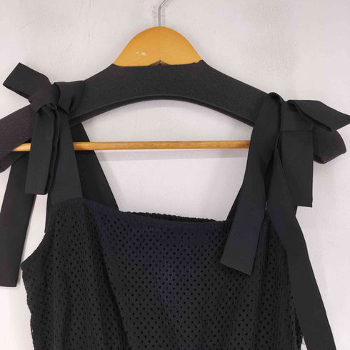 ナチュラルビューティーベーシック NATURAL BEAUTY BASIC メッシュレースショルダーリボンワンピース レディース JPN:M