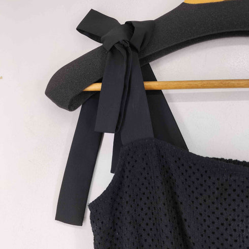 ナチュラルビューティーベーシック NATURAL BEAUTY BASIC メッシュレースショルダーリボンワンピース レディース JPN:M