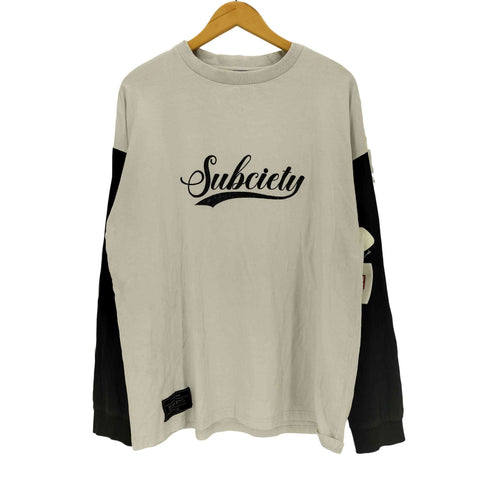 サブサエティ Subciety バイカラーロゴカットソー メンズ JPN:XL