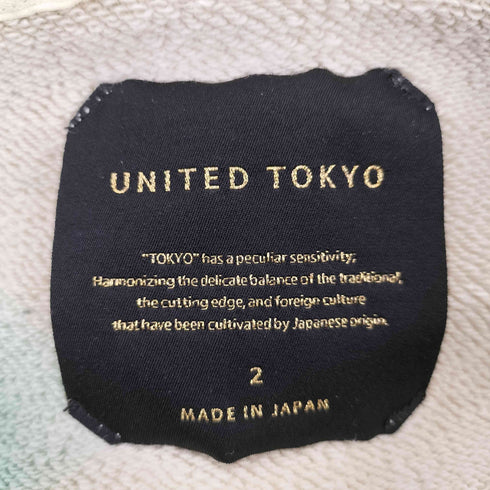ユナイテッドトウキョウ UNITED TOKYO 裾切替 ムラ染 総柄 プルオーバーパーカー メンズ JPN:2