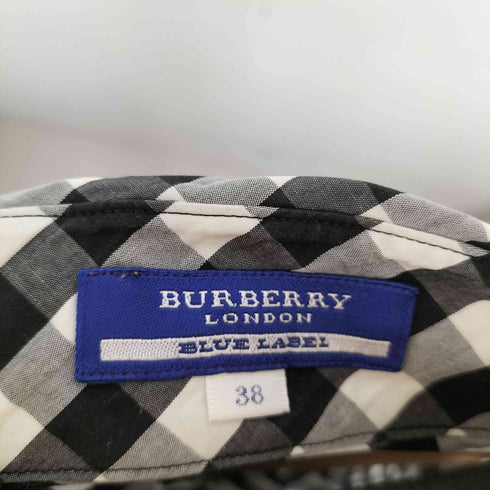 バーバリーブルーレーベル BURBERRY BLUE LABEL チェック S/S シャツ レディース 38