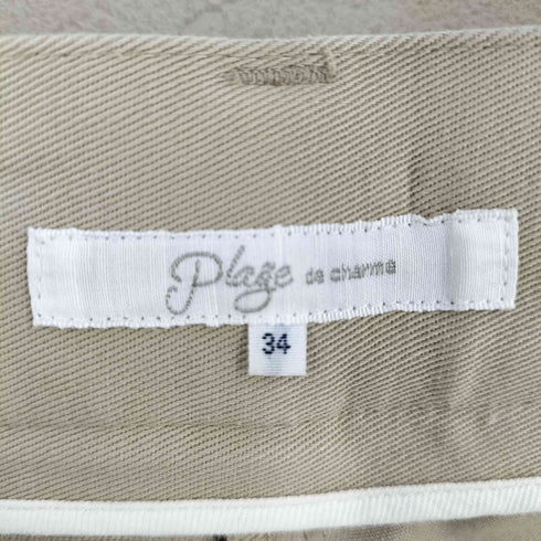 プラージュ PLAGE 1タック カットオフ チノスラックスパンツ レディース