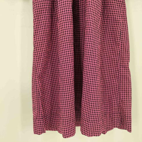 ガニー Ganni Seersucker Check V-neck Gathered Midi Dress レディース JPN:34
