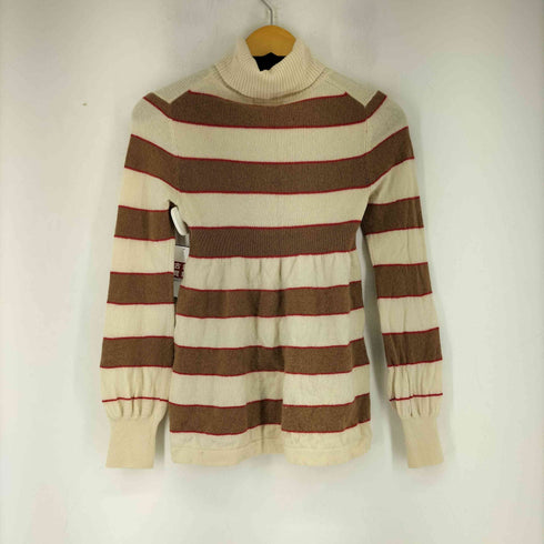 バーバリーブルーレーベル BURBERRY BLUE LABEL カシミヤ混 タートルネックニット レディース JPN:M
