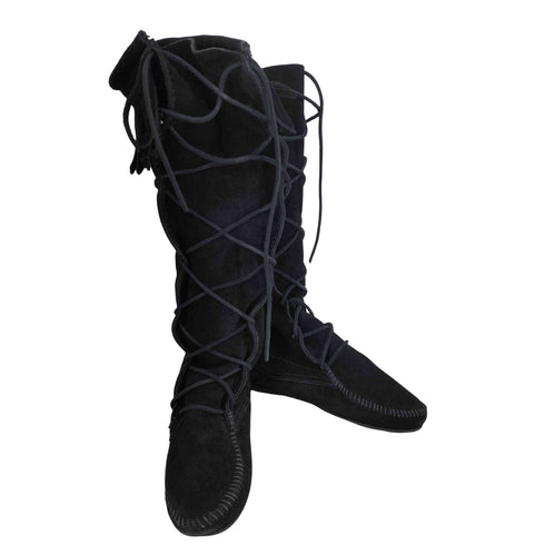 ミネトンカ Minnetonka フリンジレースアップロングブーツ レディース