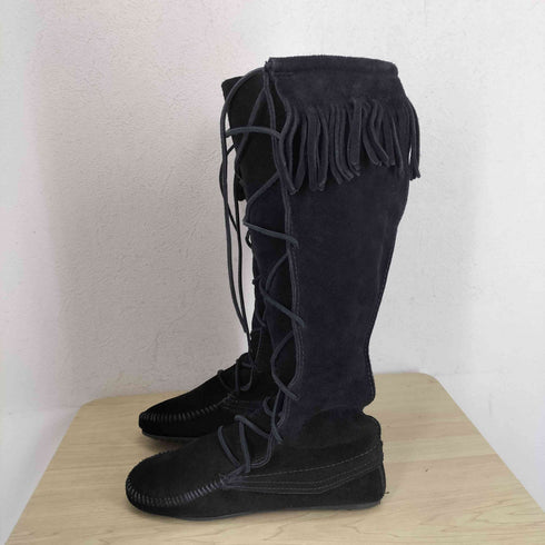ミネトンカ Minnetonka フリンジレースアップロングブーツ レディース