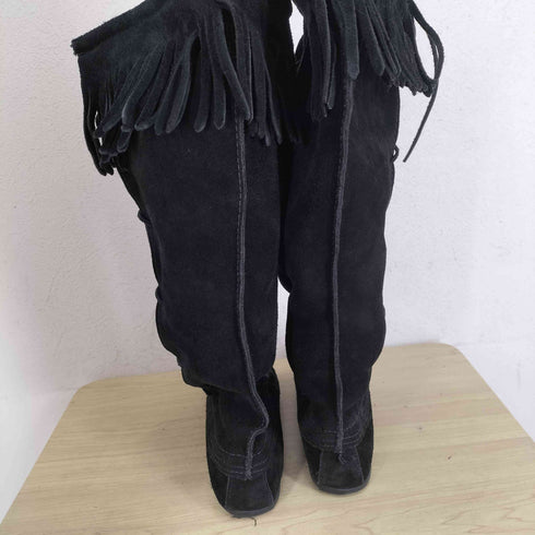 ミネトンカ Minnetonka フリンジレースアップロングブーツ レディース