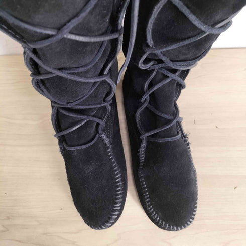 ミネトンカ Minnetonka フリンジレースアップロングブーツ レディース