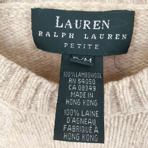 ローレンラルフローレン LAUREN RALPH LAUREN ロゴ刺繍 ウールニット レディース JPN:M