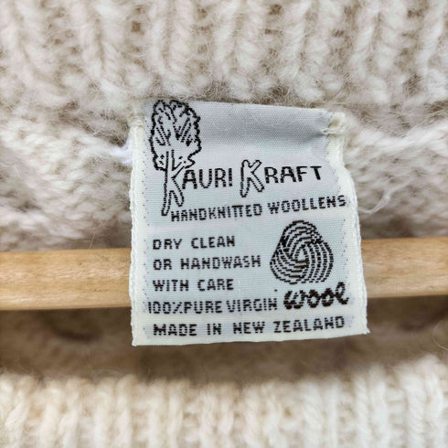 KAURI KRAFT ニュージーランド製 ウール ケーブルニット メンズ 40
