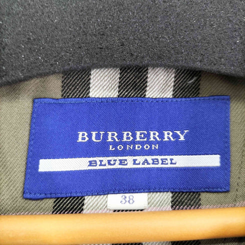バーバリーブルーレーベル BURBERRY BLUE LABEL 裏地チェック テーラードジャケット レディース 38