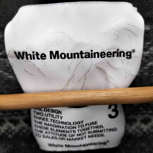 ホワイトマウンテニアリング WHITE MOUNTAINEERING ジャガードニット 切替スウェット メンズ JPN:3
