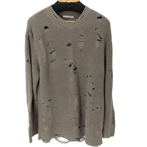 ベルシュカ BERSHKA ダメージ加工クルーネックニット レディース import:S