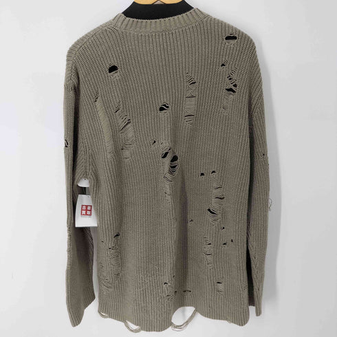 ベルシュカ BERSHKA ダメージ加工クルーネックニット レディース import:S