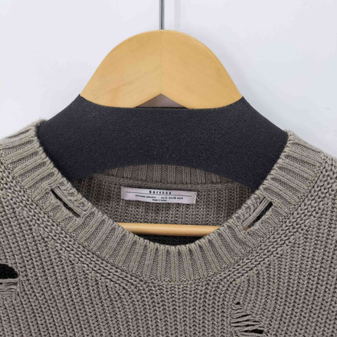 ベルシュカ BERSHKA ダメージ加工クルーネックニット レディース import:S