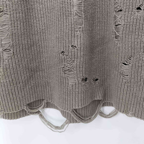 ベルシュカ BERSHKA ダメージ加工クルーネックニット レディース import:S