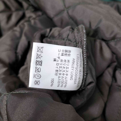 トラディショナルウェザーウェア Traditional Weatherwear 20AW ARKLEY LONG アークリー ロング キルティング ノーカラー コート レディース 34