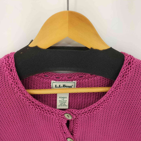 エルエルビーン L.L.Bean 90S コットンS/Sノーカラーカーディガン レディース LG