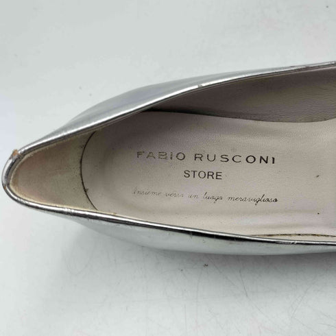 ファビオルスコーニ FABIO RUSCONI イタリア製 STORES メタリックレザー ローヒール パンプス レディース EUR:39