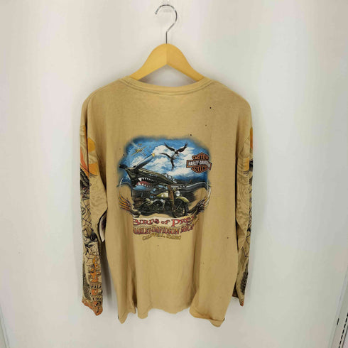 ハーレーダビッドソン HARLEY-DAVIDSON 00S 2007コピーライト 両面 両袖プリント L/S クルーネック TEE メンズ