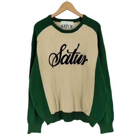 SATUR Retro Chain Embroidery Soft Knit メンズ