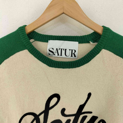 SATUR Retro Chain Embroidery Soft Knit メンズ