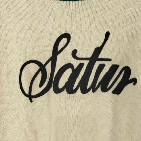 SATUR Retro Chain Embroidery Soft Knit メンズ