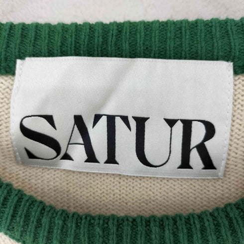 SATUR Retro Chain Embroidery Soft Knit メンズ