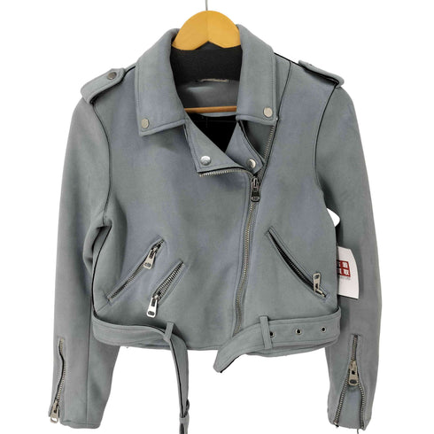 ザラ ZARA スエードダブルライダースジャケット レディース JPN:M