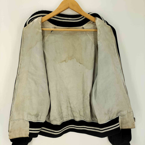 70S 回転式YKK ZIP 虎刺繍 ベロア スカジャン メンズ