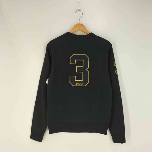 ポロラルフローレン POLO RALPH LAUREN エンブレム ビックポニー刺繍 3 ナンバリング 前V クルーネックスウェット トレーナー メンズ import:S