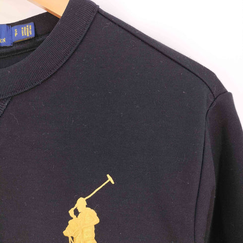ポロラルフローレン POLO RALPH LAUREN エンブレム ビックポニー刺繍 3 ナンバリング 前V クルーネックスウェット トレーナー メンズ import:S