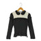 トゥービーシック TO BE CHIC フリルデザイン 丸襟 ニット レディース JPN:2