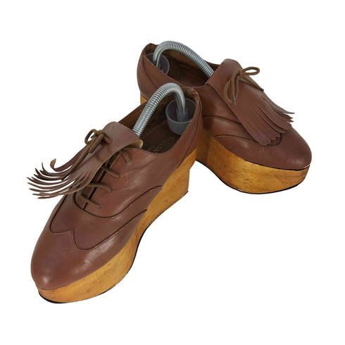 ヴィヴィアンウエストウッド Vivienne Westwood 英国製 Rocking Horse Golf ロッキング ホース ゴルフ タッセル 厚底 レザーシューズ レディース