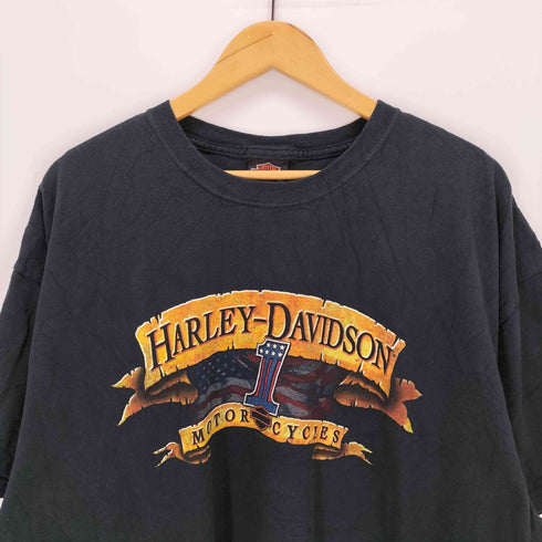 ハーレーダビッドソン HARLEY-DAVIDSON USA製 プリントクルーネックTシャツ メンズ 2XL