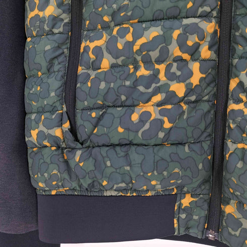 スコッチアンドソーダ SCOTCH&SODA 袖 生地切替 カモフラ キルティング ジップアップ ジャケット メンズ import:M