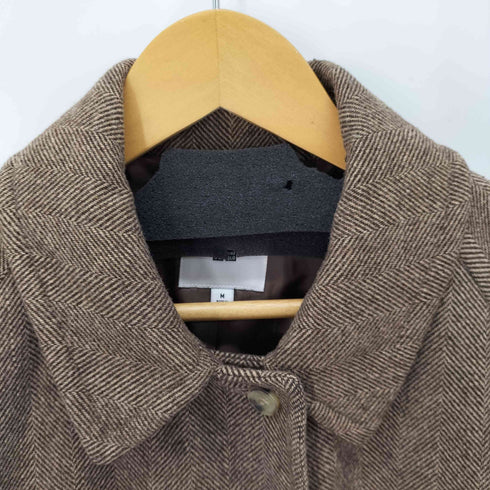 ユニクロ UNIQLO ヘリンボーンストライプロングコート メンズ JPN:M