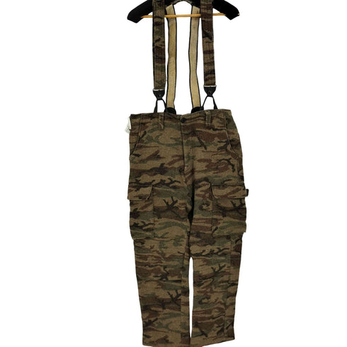 King of the mountain Sports MADE IN USA サスペンダー付き ウールカモカーゴパンツ メンズ