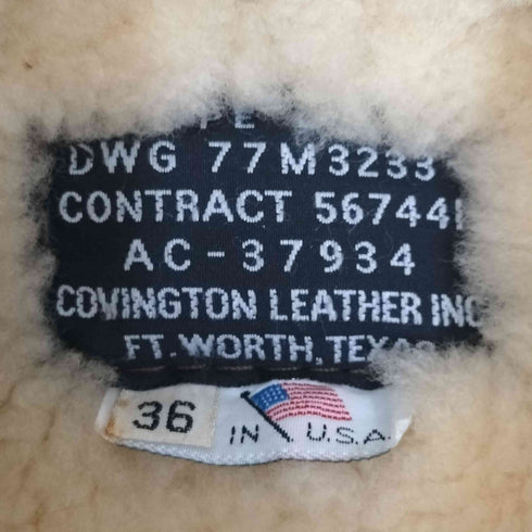 USA製 covington leather inc B-3 reza-furaitozyakeltuto メンズ US:36