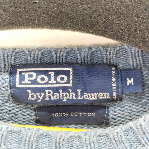 ポロバイラルフローレン Polo by RALPH LAUREN スモールポニー刺繍 クルーネックコットンニット メンズ import:M