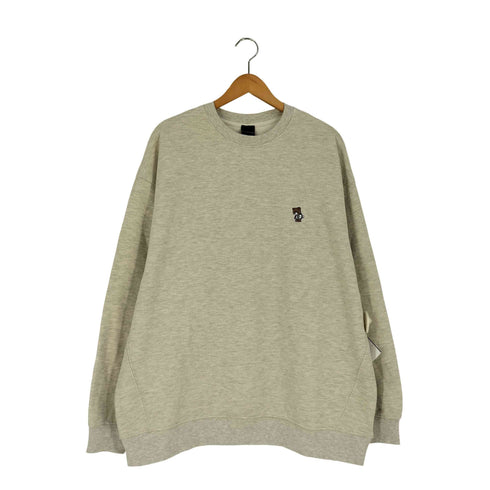 SIDEWAYSTANCE ワンポイントベア刺繍 クルーネック スウェット メンズ JPN:XL