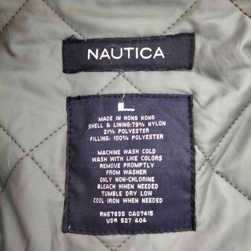 ノーティカ NAUTICA 襟レザー切替 キルティングライナー付き コーデュロイ カバーオールジャケット ハンティングジャケット メンズ import:L